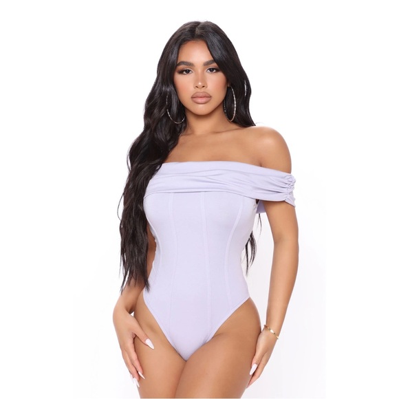 Fashion Nova Off The Shoulder Bodysuit - Picture 1 of 7